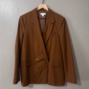 Topshop Chestnut Double-Breasted Blazer